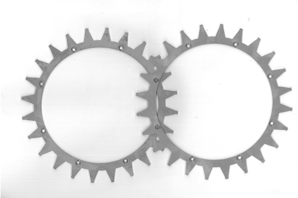 Et sæt spikes: 2 ringe i 2 mm rustfrit stål