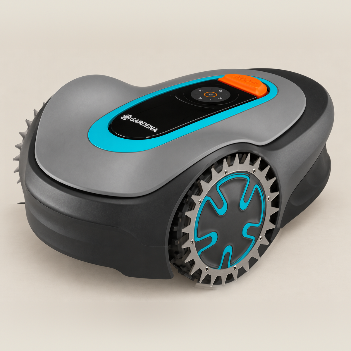 Spikes til Gardena Minimo monteret på robotplæneklipperen