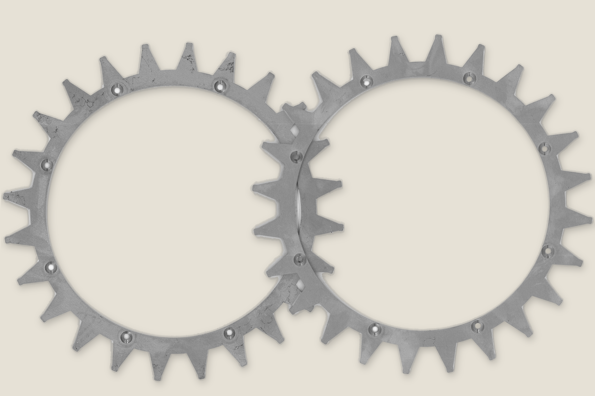 Spikes til Redback RM24A-10D – to laserskårne ringe i 2 mm rustfrit stål