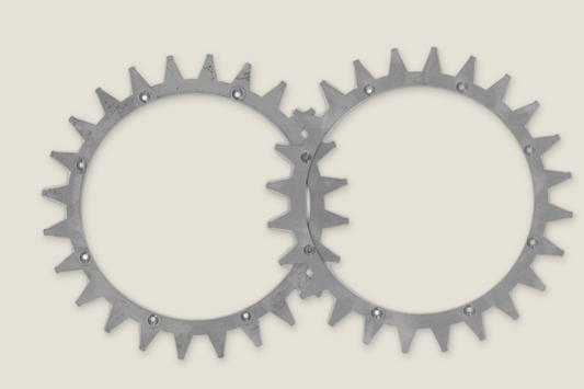To spikes-ringe til Robomow RC / MC i 2 mm rustfrit stål, detalje