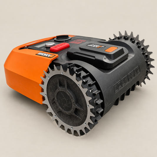 Spikes til Worx Landroid S–M+ monteret på robotplæneklipperen